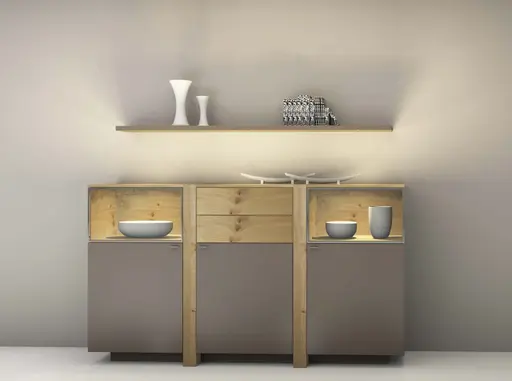 Sideboard Kombination - Lack, Grau