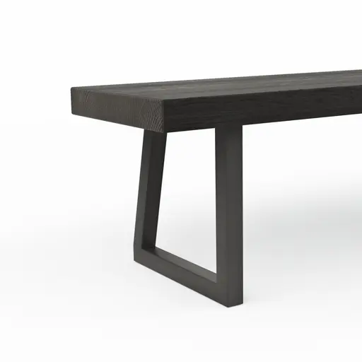 Holzbank Clifton - Breite ca. 180cm, Zerreiche massiv, smoked