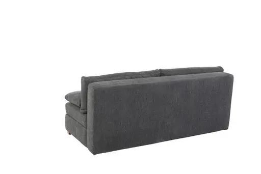 Sofa JELKO - 2-Sitzer inkl. Schlaffunktion mit Bettkasten, Stoff, Dunkelgrau
