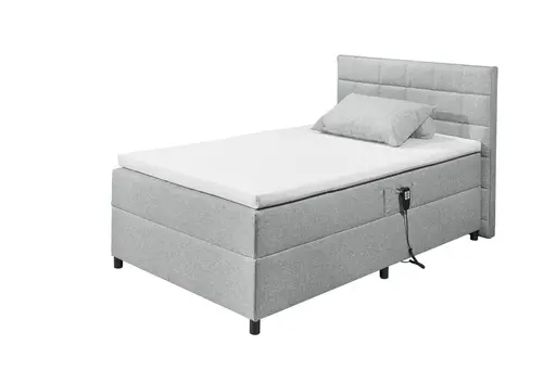 Polsterbett- Liegefläche ca. 120x200 cm, Stoff, Silbergrau