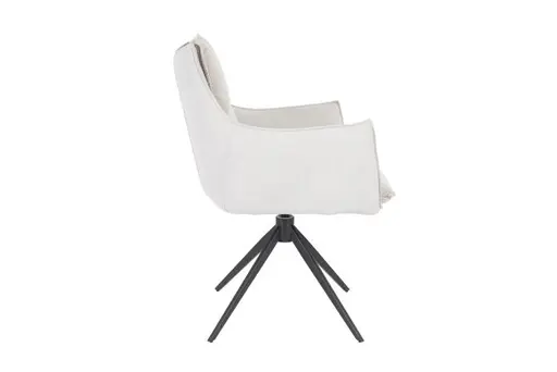 Armlehnstuhl MANDY - drehbar, Stoff, Silbergrau