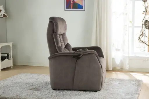 TV-Sessel - Aufstehhilfe, Relaxfunktion, Stoff, Grau