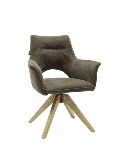 Armlehnstuhl MARYLA - drehbar, Stoff, Cappuccino