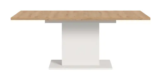 Esstisch - ausziehbar, LB ca. 150x90 cm, Artisan Eiche Nachbildung, Weiß