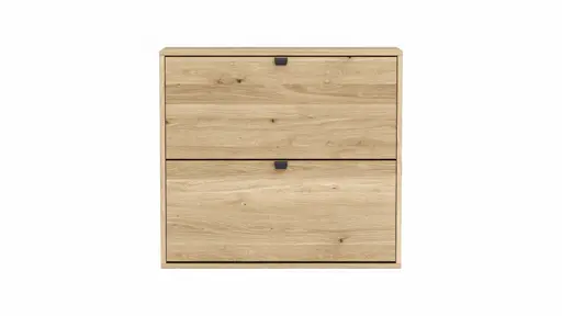 Schuhschrank Williston - Korpus Wildeiche bianco / Front sandgestrahlt