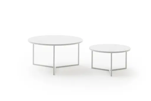 Couchtisch Joan 5 -  LBH ca. 80x80x41,5 cm, Metall, Kreidefarben