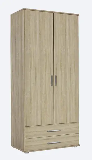 Drehtürenschrank- B ca. 85 cm, Eiche Dekor