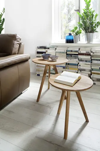 Couchtisch - 2-er Set, Asteiche massiv