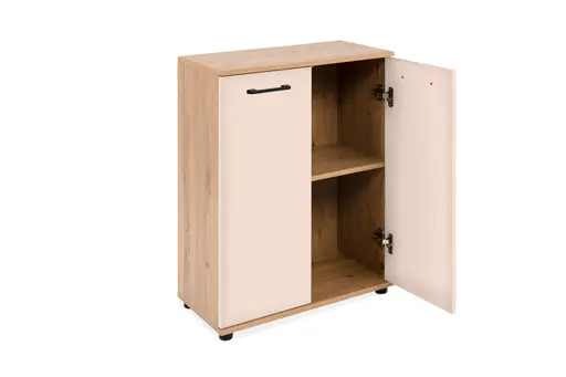 Kommode- B ca. 60 cm, Eiche Dekor, Beige