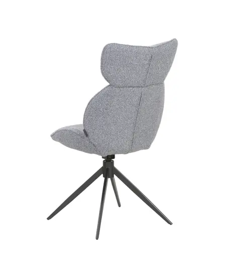 Stuhl MIRNA - drehbar, Stoff, Grau