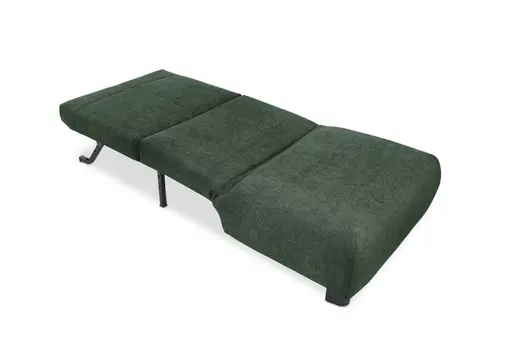  Faltsessel EBBY - ohne Armlehne inkl. Schlaffunktion, Stoff, Dunkelgrün