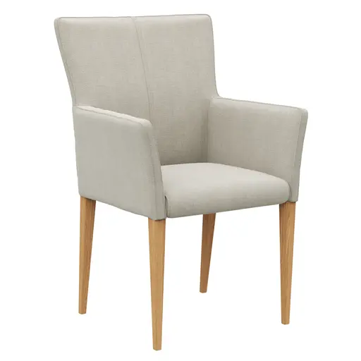 Armlehnstuhl Cosyra - Stoff, Natur