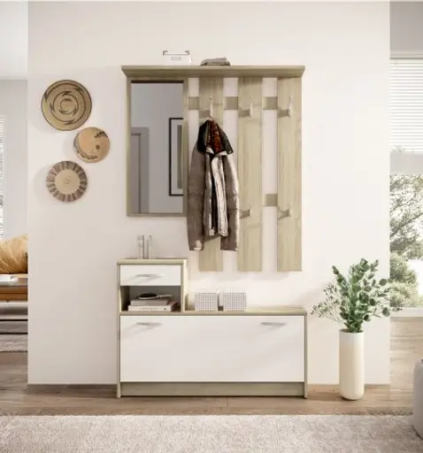 Garderobe - Sonoma, Weiß