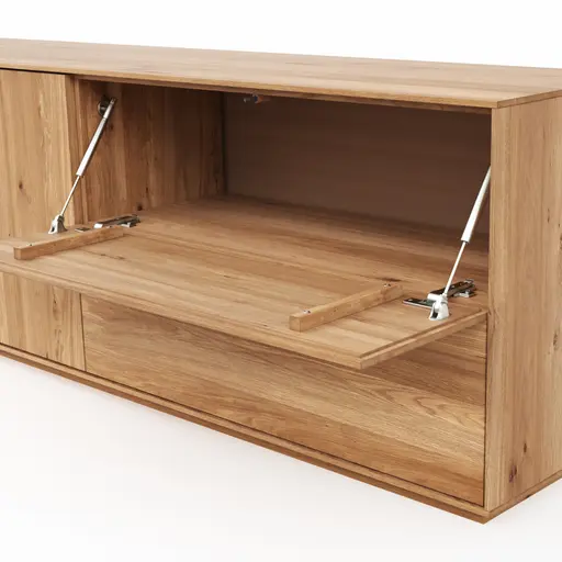 Mediaboard Saratoga - Wildeiche massiv, natur geölt