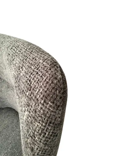 Armlehnstuhl MARYBEL - drehbar, Stoff, Grau