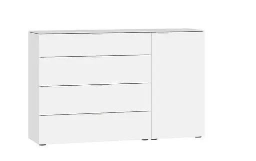 Kommode JOIN IT- Glas, Weiß, Matt, Weiß