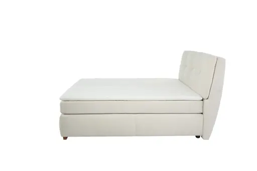 Boxspringbett JORINA MIX- Liegefläche ca. 180x200 cm, Stoff, Creme