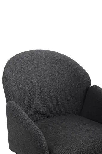 Armlehnstuhl - drehbar, Stoff, Anthrazit-Schwarz
