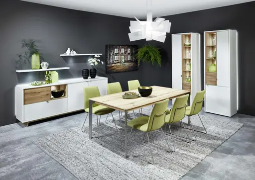 Esstisch -  ausziehbar, LB ca. 290x100 cm, Eiche furniert