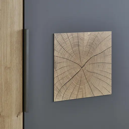 Schlafzimmer - inkl. Polsterkopfteil, Bianco-Eiche-Nachbildung, Lava Dekor, Absetzung Hirnholz, 