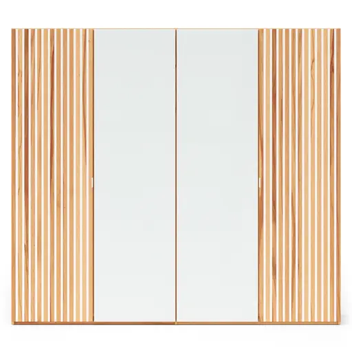 Drehtürenschrank Tigris - B. ca. 240 cm, Kernbuche massiv, geölt