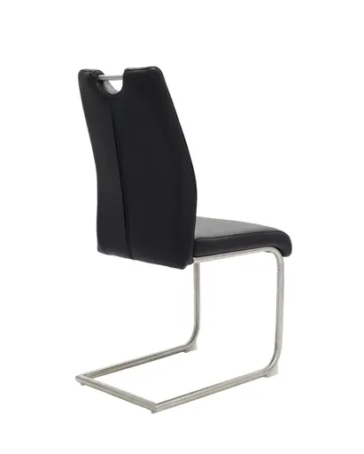 Freischwinger MERVE - Leder, Schwarz