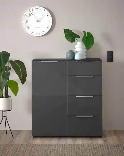 Kommode- B ca. 90 cm, Anthrazit