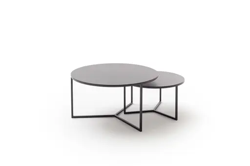 Couchtisch Joan 4 - LBH ca. 58x58x33 cm, Metall, Schwarz