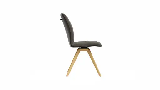 Polsterstuhl Dinner -  Stoff, Dunkelbraun