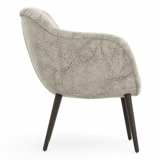 Sessel Sevano - Leder, Offwhite