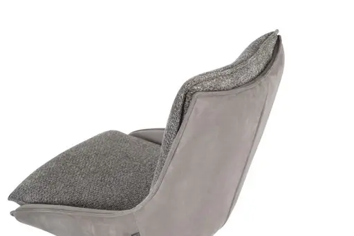 Stuhl MANDY - drehbar, Stoff, Graubeige