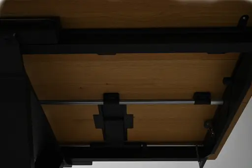 Esstisch MATTIES - ausziehbar, LB ca. 180x90 cm, Eiche Furnier, Schweizer Kante, Schwarz