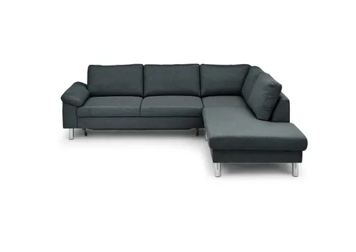 Ecksofa COOL - 2,5-Sitzer mit Ecke rechts, Querschläfer, Stoff, Anthrazit