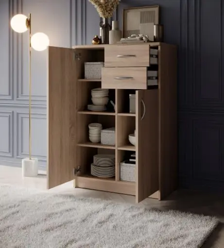 Kommode - B ca. 74 cm, Sonoma Eiche Nachbildung