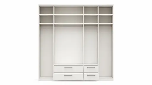 Drehtürenschrank Viana - B. ca. 225 cm, Lack, Weiß