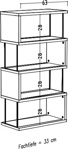 Regal - B ca. 66 cm, Weiß