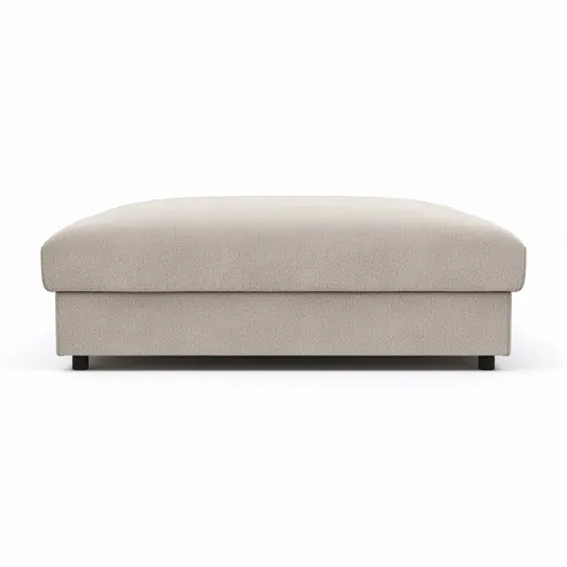 Hocker Stormy - LB ca. 110x110 cm, Stoff, Creme