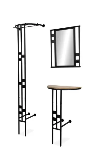 Garderobenset - Anthrazit, Artisan Eiche Nachbildung