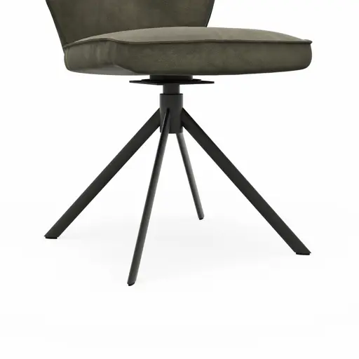 Stuhl Westmore - drehbar, Stoff, Dunkelgrün