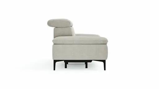 Sofa Felipa - 3-Sitzer inkl. Relaxfunktion (motorisch) und Kopfteil verstellbar, Stoff, Natur