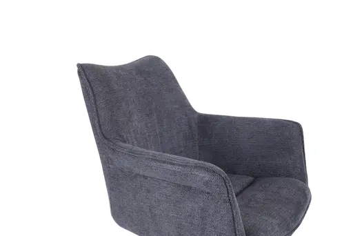 Armlehnstuhl MAIKE - drehbar, Stoff, Marine