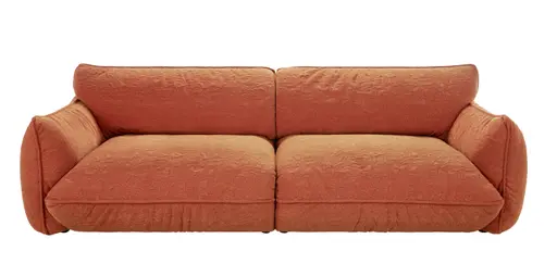 Sofa Fluffy - 4-Sitzer inkl. Rückenlehne verstellbar, Stoff, Kupfer