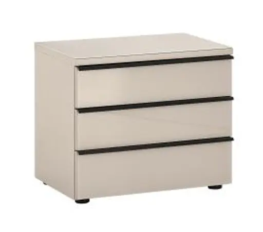 Nachtkonsole - mit 3 Schubkästen, Sandglas, Sand Dekor