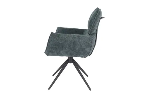 Armlehnstuhl MARGIT - drehbar, Stoff, Graublau