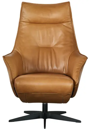 Relaxsessel Girona - inklusive Relaxfunktion, Leder, Cognac