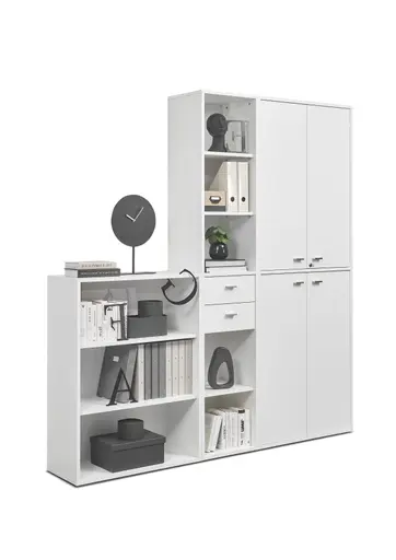 Regalsystem - Weiß matt Lack