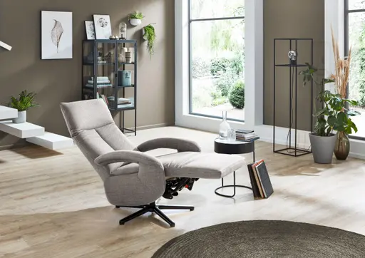 Fernsehsessel - Relaxfunktion, Stoff, Grau