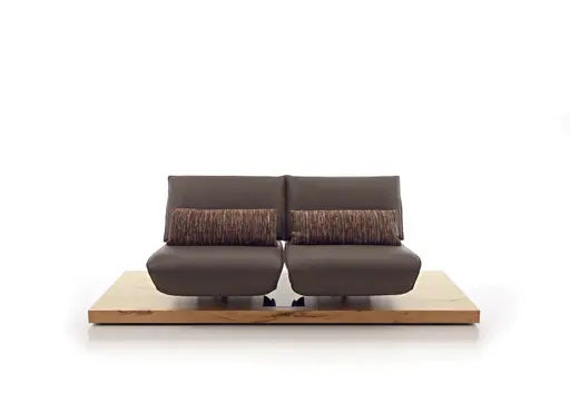 Sofa - 2-Sitzer, Relaxfunktion motorisch, Leder, Dunkelbraun