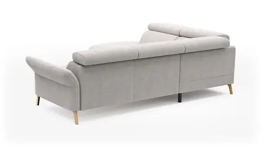 Sofa Maryville - Eckelement und Abschlussteil medium links mit 2,5-Sitzer, inkl. Kopfteil verstellbar, Stoff, Beige