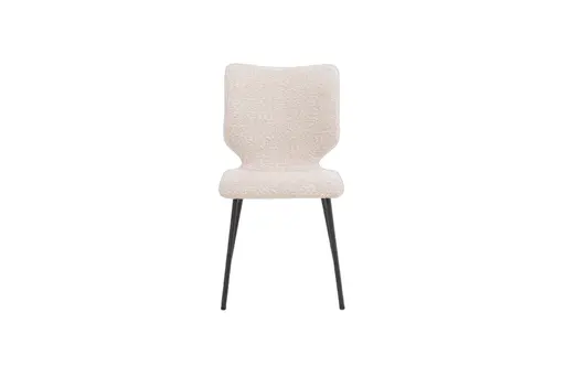 Stuhl Cupi - 4-Fuß, Stoff, Ecru